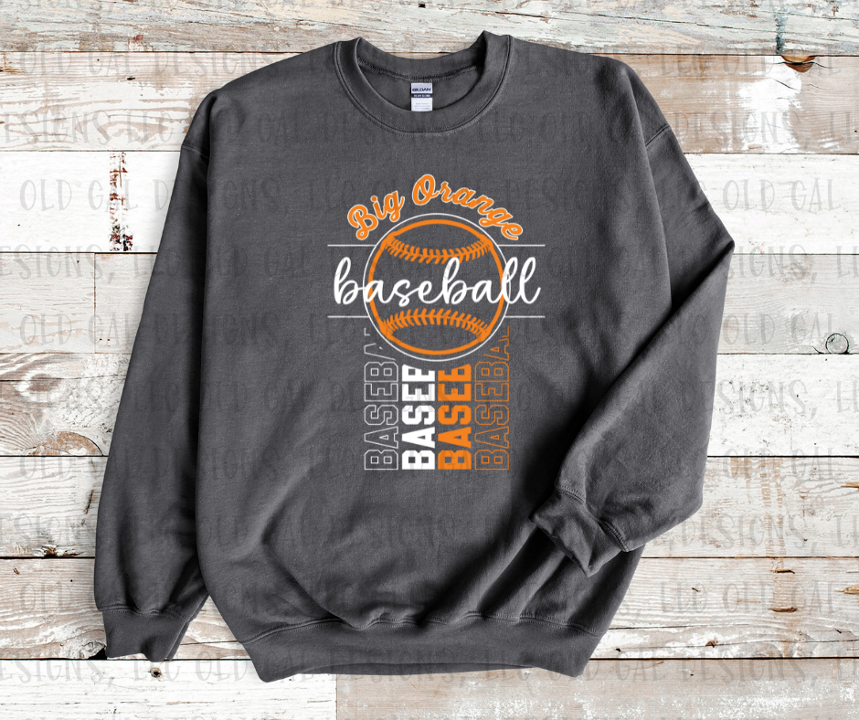 Big Orange Baseball Parent Shirt - Option 4 - YOUTH SIZES