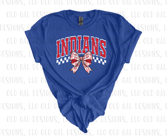 Indians Checkered Ribbon
