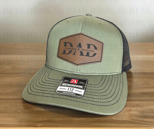 Custom "DAD" Split Name Hat