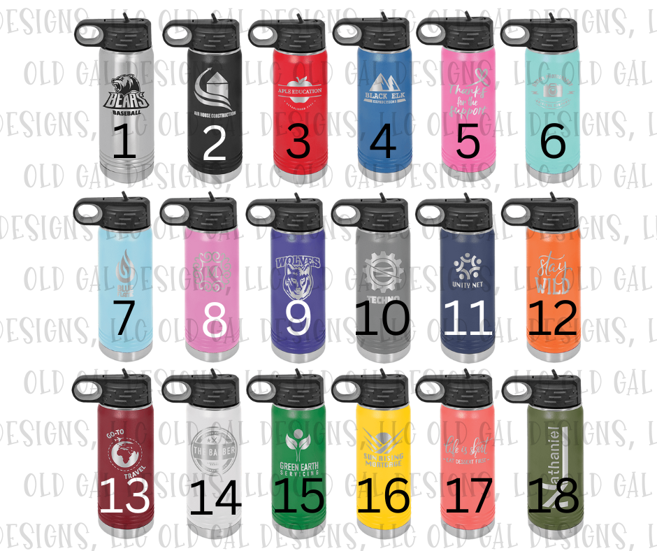 Engraved 20 oz. Polar Camel Water Bottle