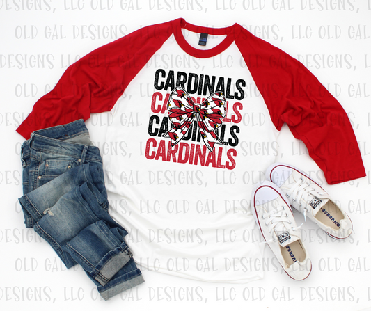 Cardinals Stacked Ribbon