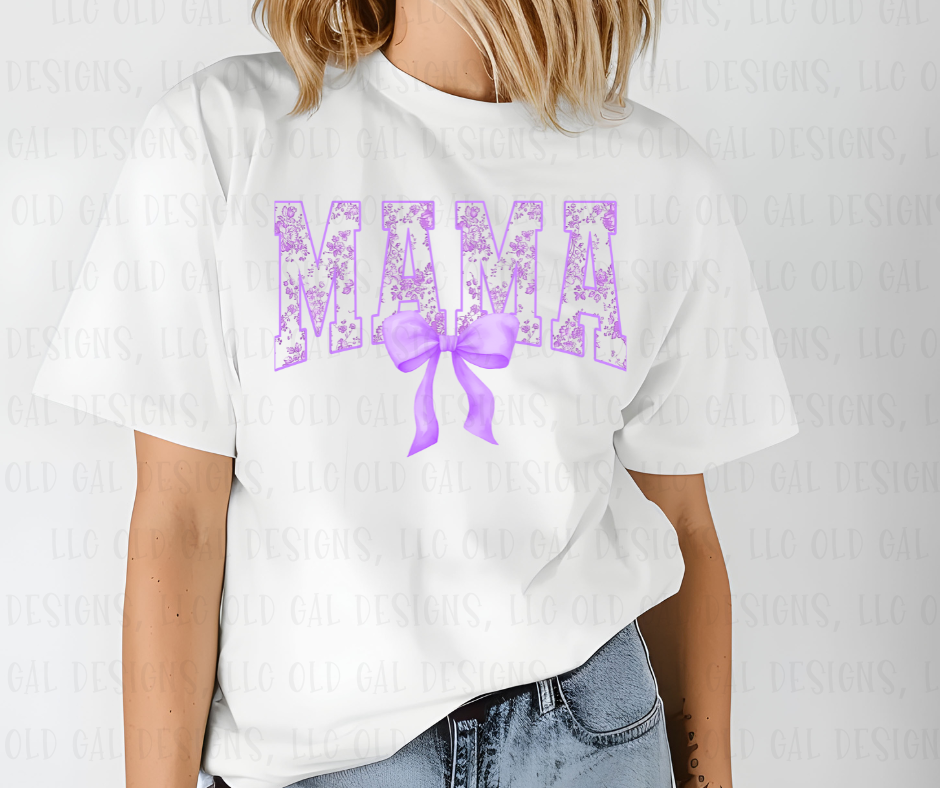 Mama Floral Toile - Purple