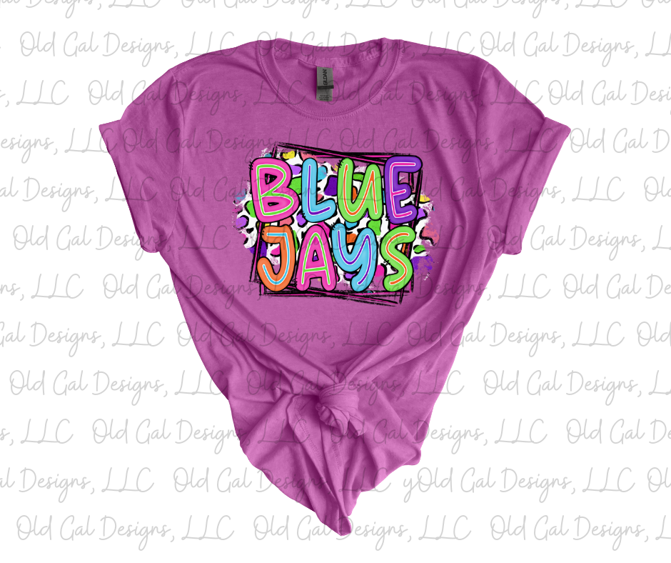 Colorful Cheetah Mascot Tee