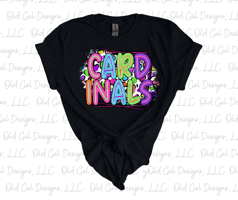 Colorful Cheetah Mascot Tee