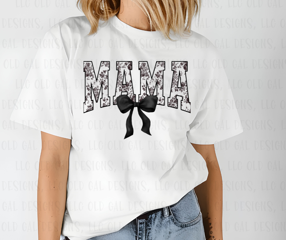 Mama Floral Toile - Black