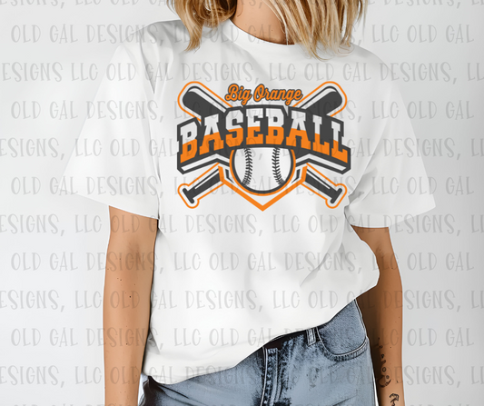 Big Orange Baseball Parent Shirt - Option 3 - YOUTH SIZES