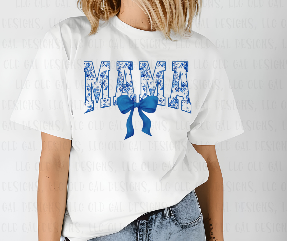 Mama Floral Toile - Blue