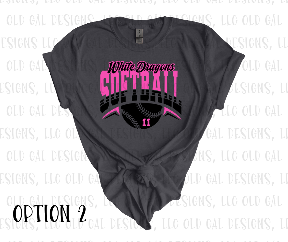 White Dragons Parent Shirts - Option 2 - YOUTH SIZES