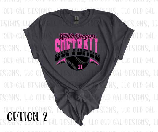 White Dragons Parent Shirts - Option 2 - YOUTH SIZES