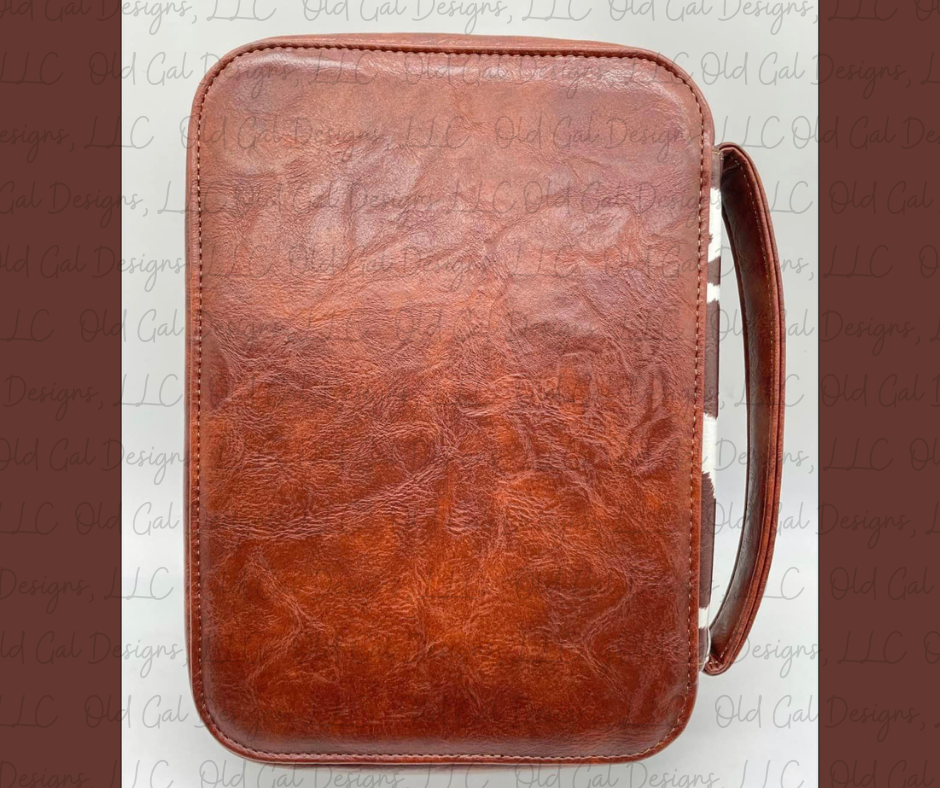 Cowprint Leather Bible Cover