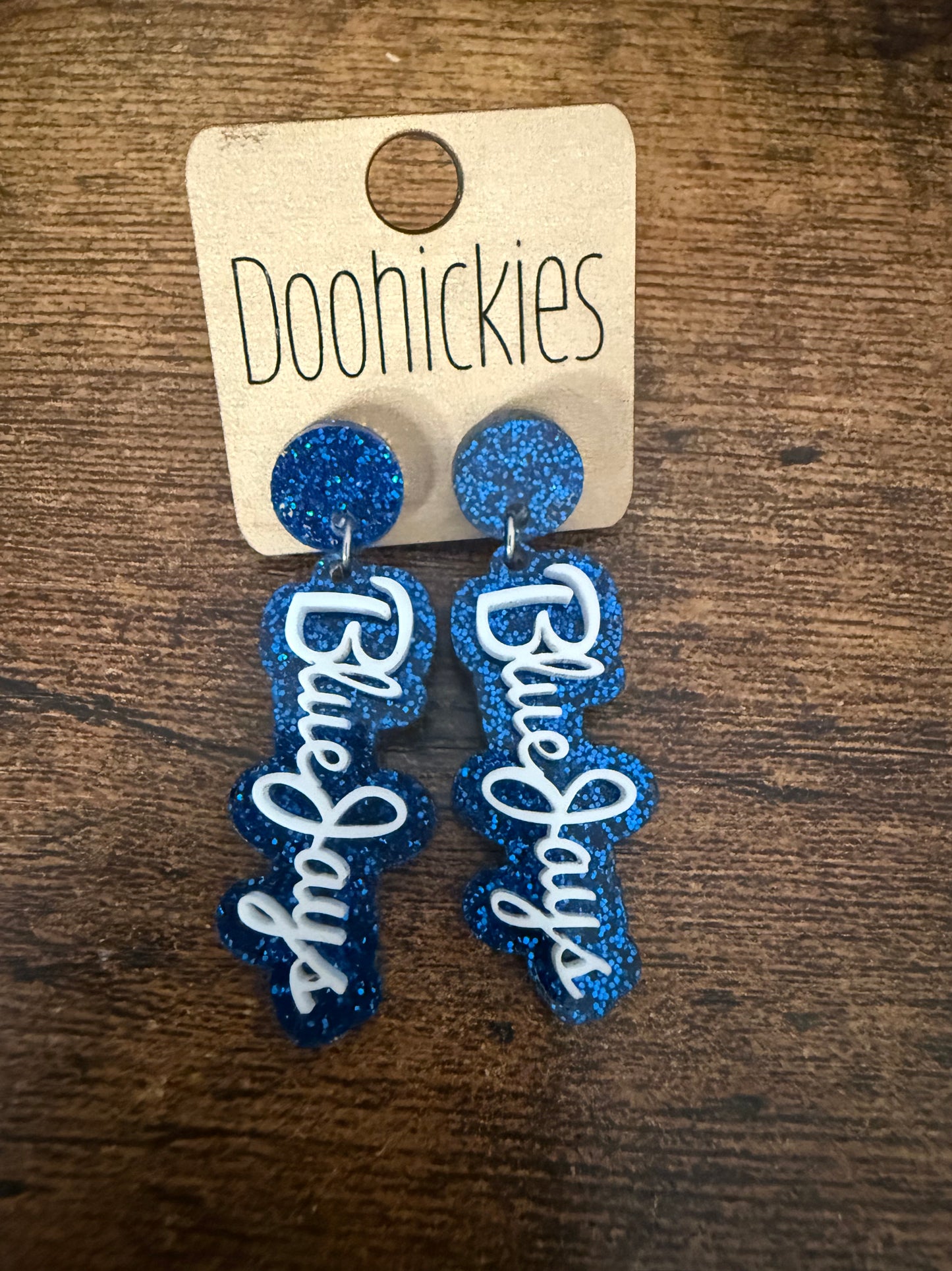 2" Script Layered Bluejays Acrylics