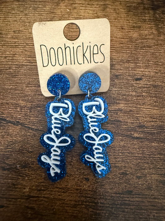 2" Script Layered Bluejays Acrylics