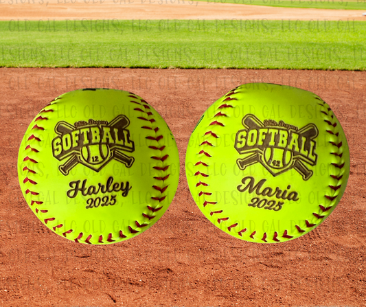 Laser Engraved Softball