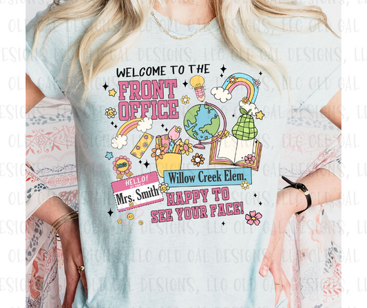 Welcome To The Front Office Personalized Shirt