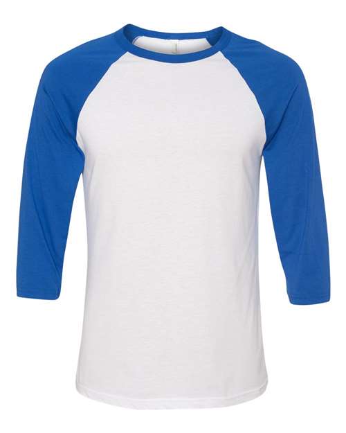 Mystery Tee Sale - Bella Canvas - Royal/White 3/4 Sleeve Raglan - XL