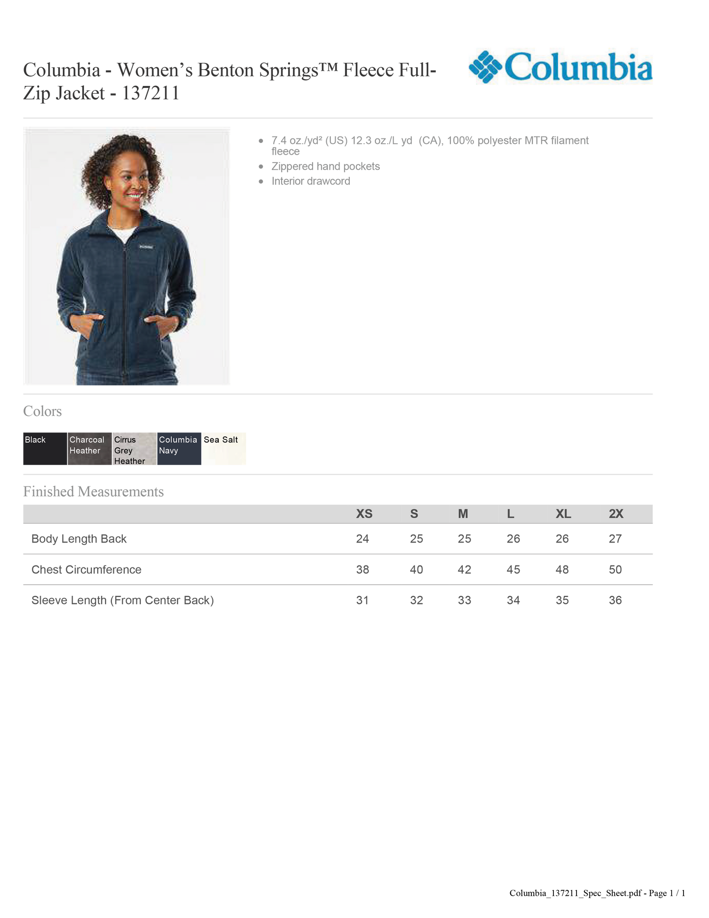 Women's Full Zip Fleece Jacket