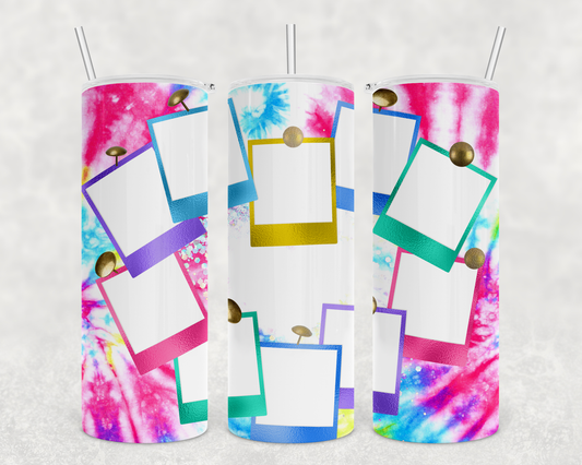 Tie Dye Photo Collage Tumbler