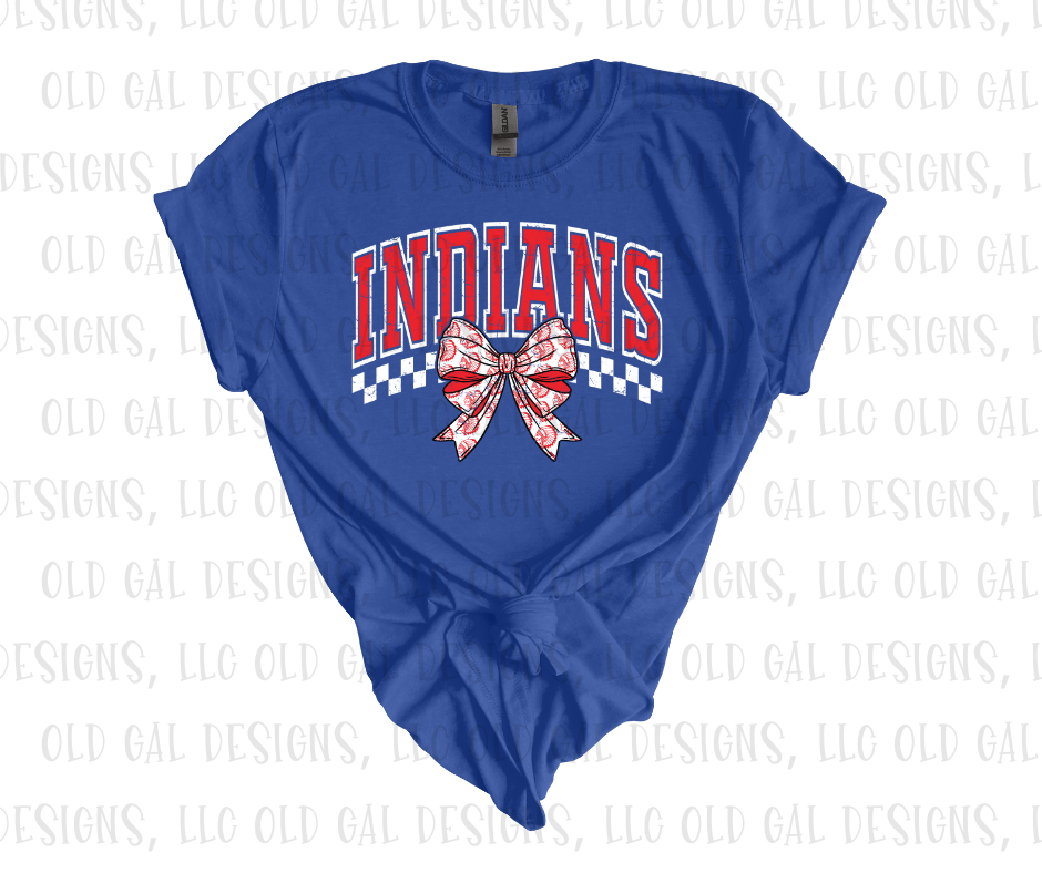 Indians Checkered Ribbon