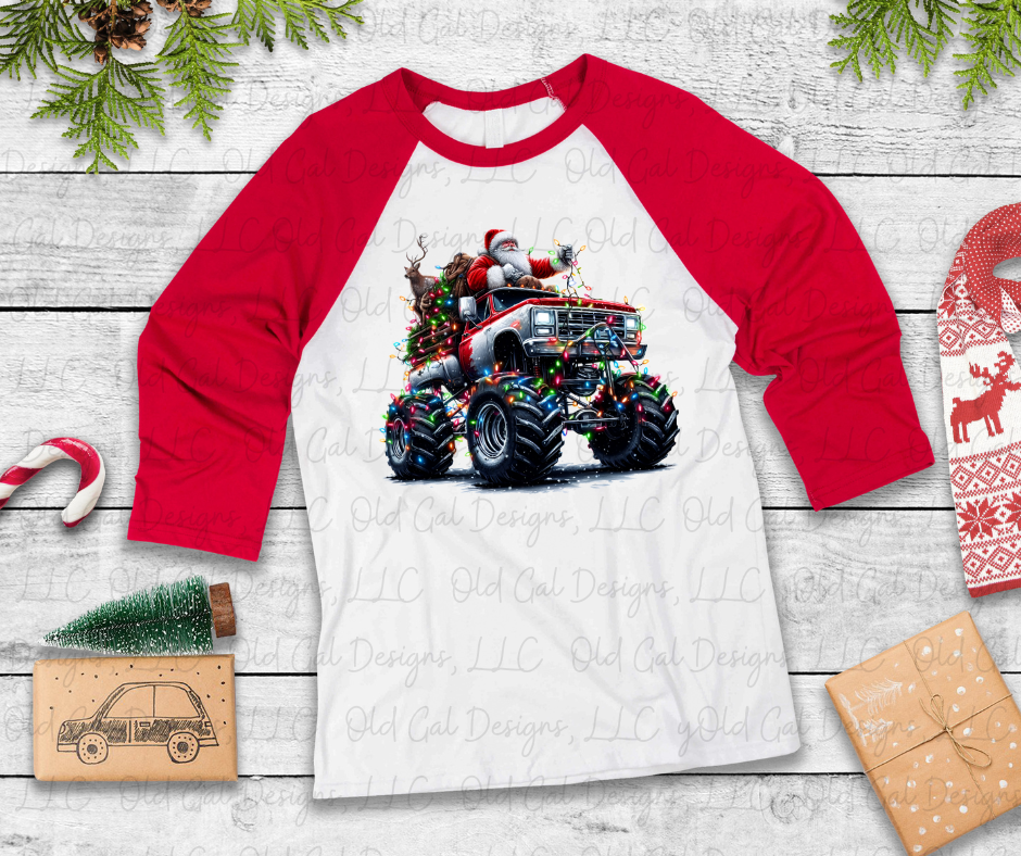 Christmas Jacked Up Truck YOUTH SIZES