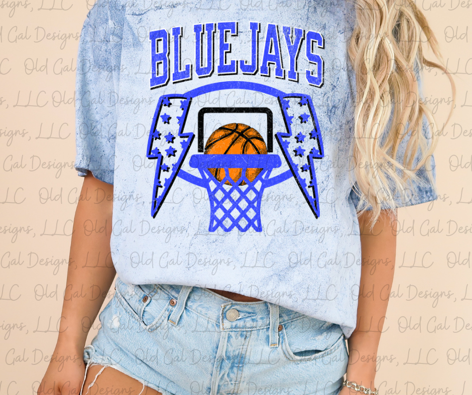 Bluejays Ribbon Lightening Bolt - CC Short Sleeve