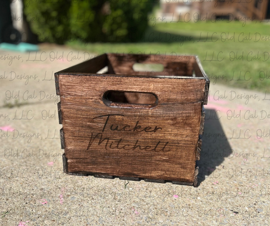 Personalized Wood Crate