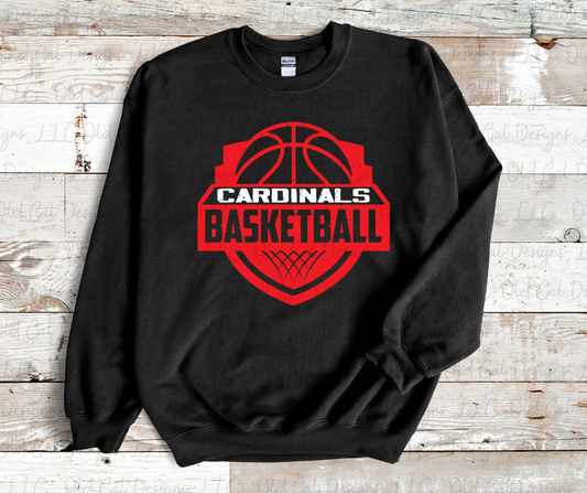 Cardinals Basketball Badge Logo YOUTH SIZES