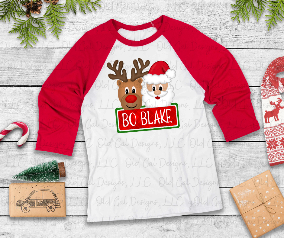 Personalized Reindeer Tee YOUTH SIZES