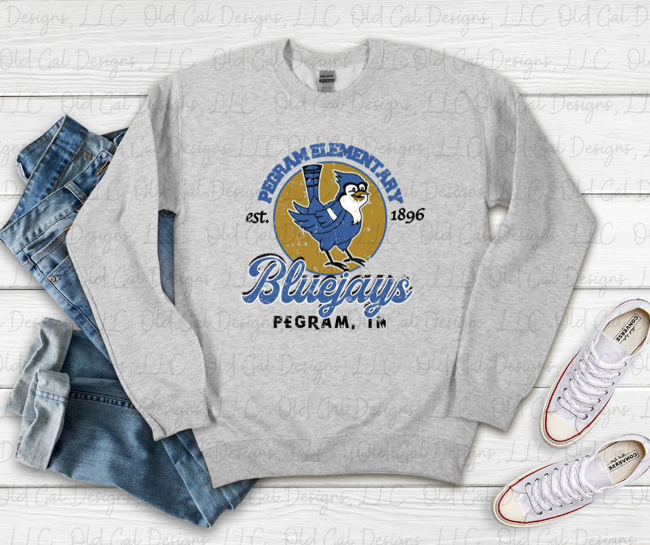 Pegram Elementary Bluejays - Retro