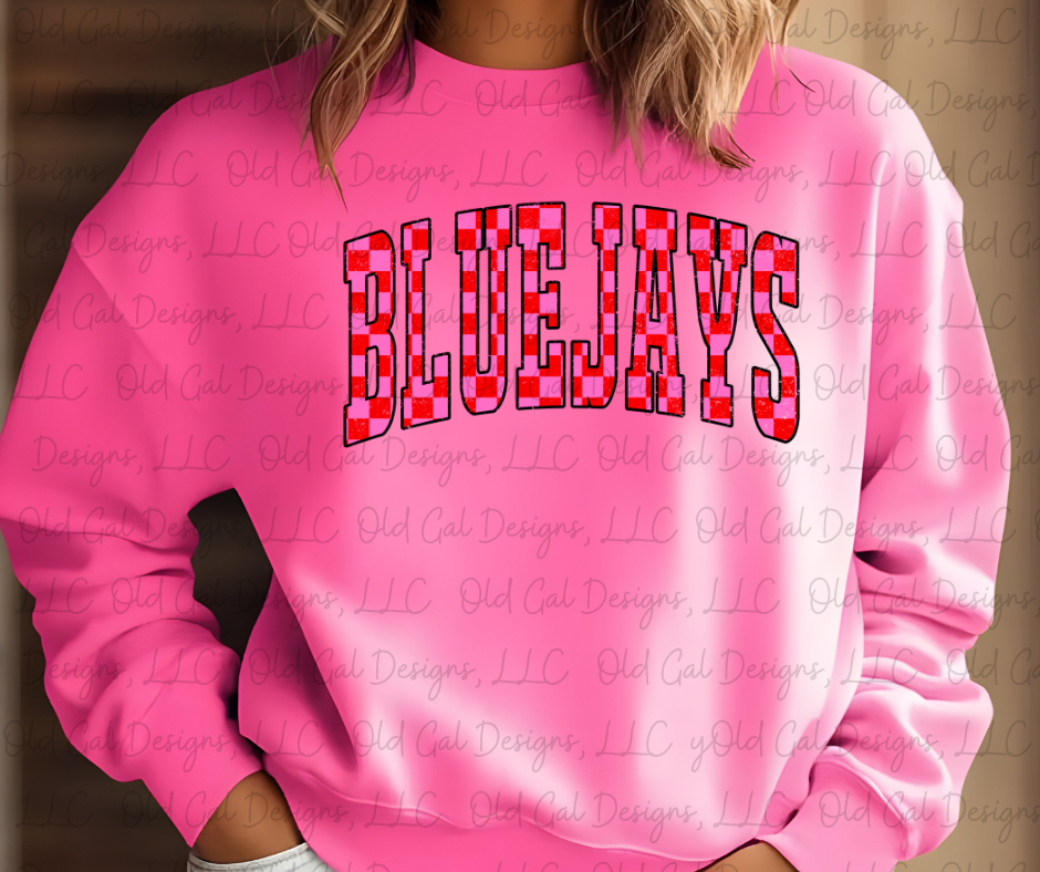 Pink/Red Checkered Bluejays