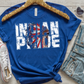 Indian Pride with Colorful Headdress - White Letters