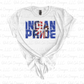 Indian Pride with Colorful Headdress - Blue Letters