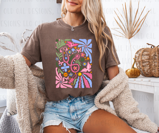 Retro Nurse Floral