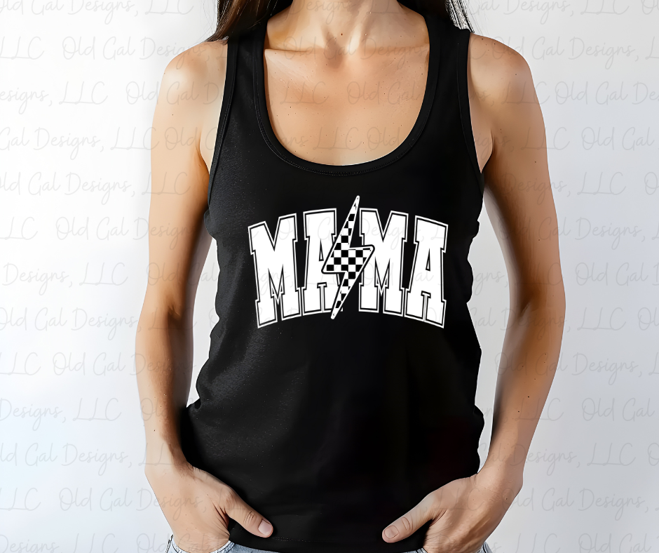 Checkered Lightning Bolt Mama