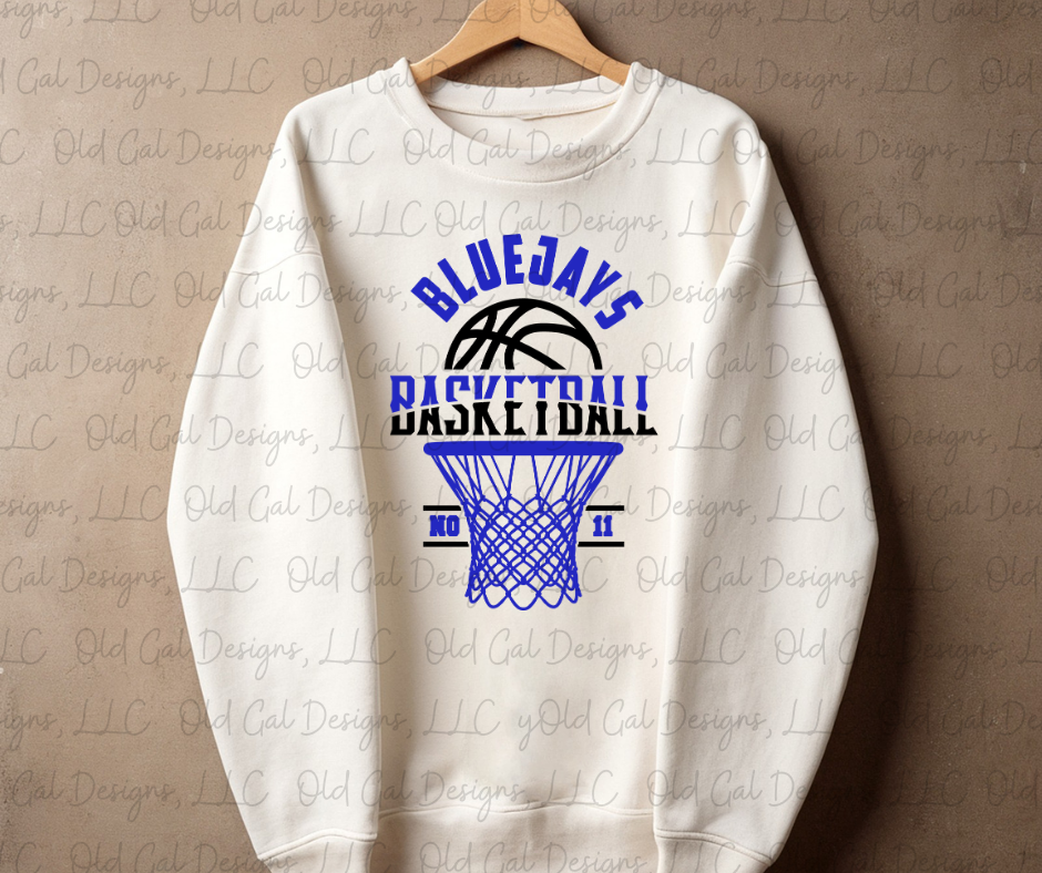 Bluejays Basketball with Number - YOUTH SIZES