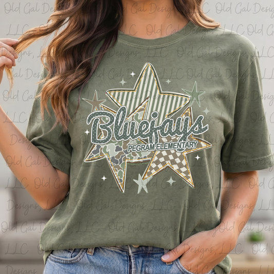 Camo Stars - Bluejays