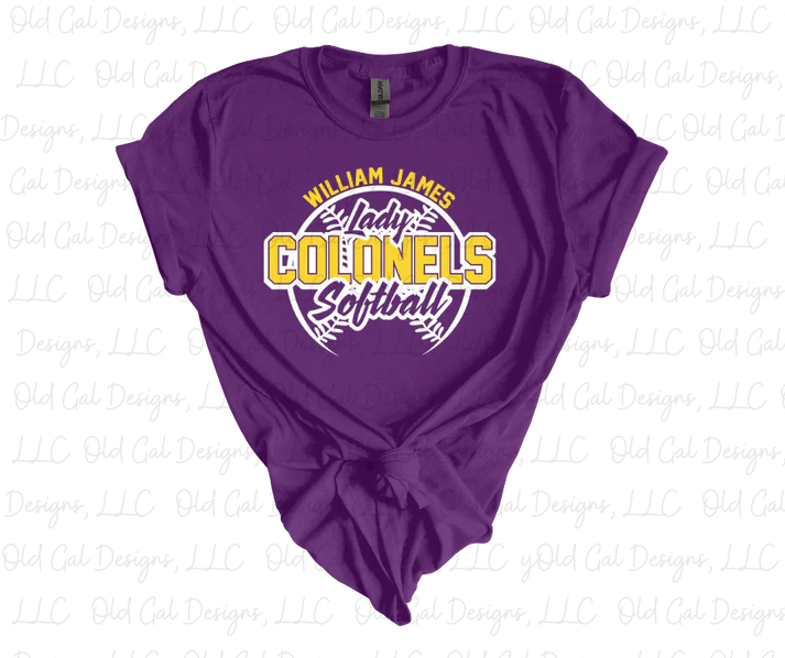 William James Lady Colonels Softball T-Shirt (Youth Sizes)