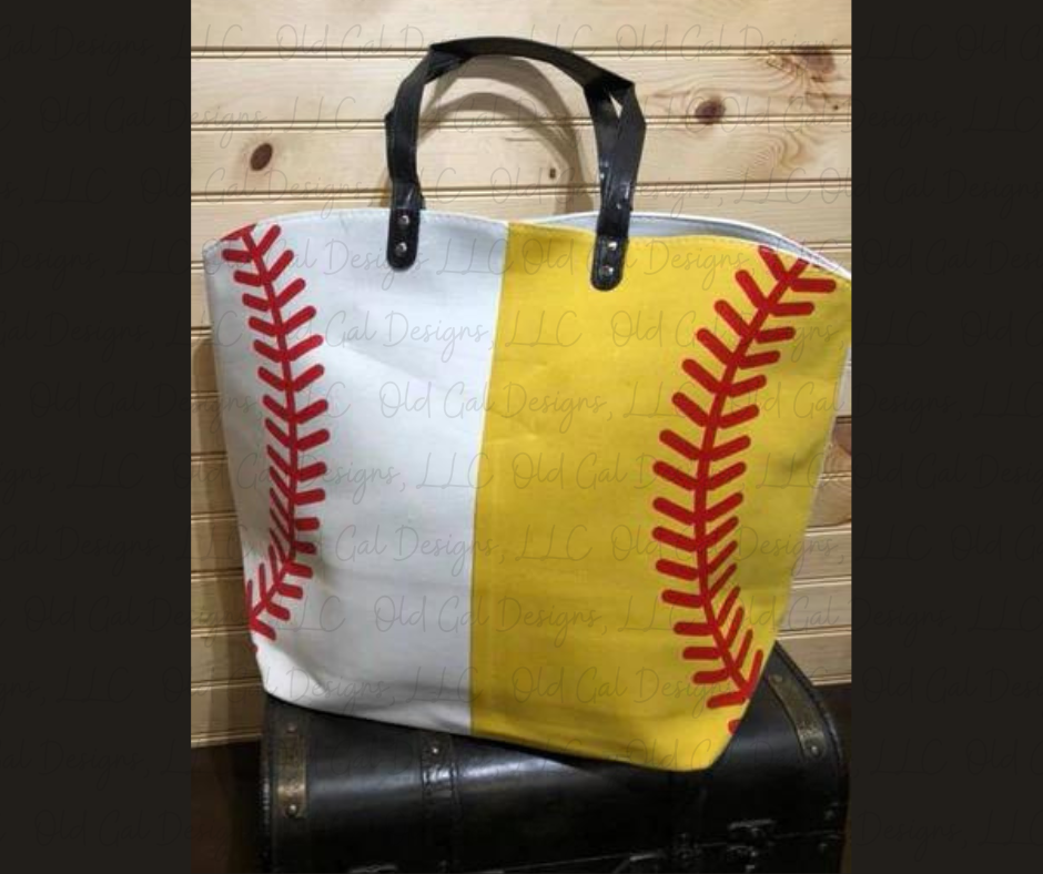 Sports Tote Bag - Softball/Baseball Split