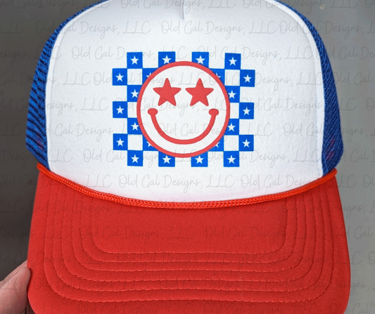 Patriotic Happy Foam Trucker Hat