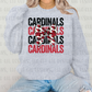 Cardinals Stacked Ribbon YOUTH SIZES