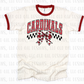 Cardinals Ribbon Checkered YOUTH SIZES