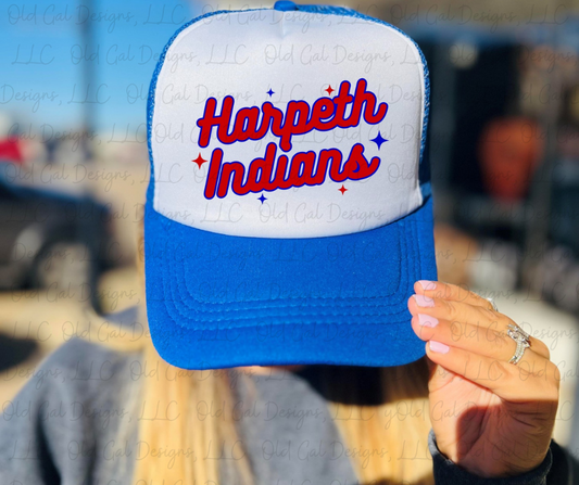 Retro School Spirit Trucker Hat - Harpeth Indians