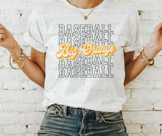 Team Name Stacked Baseball