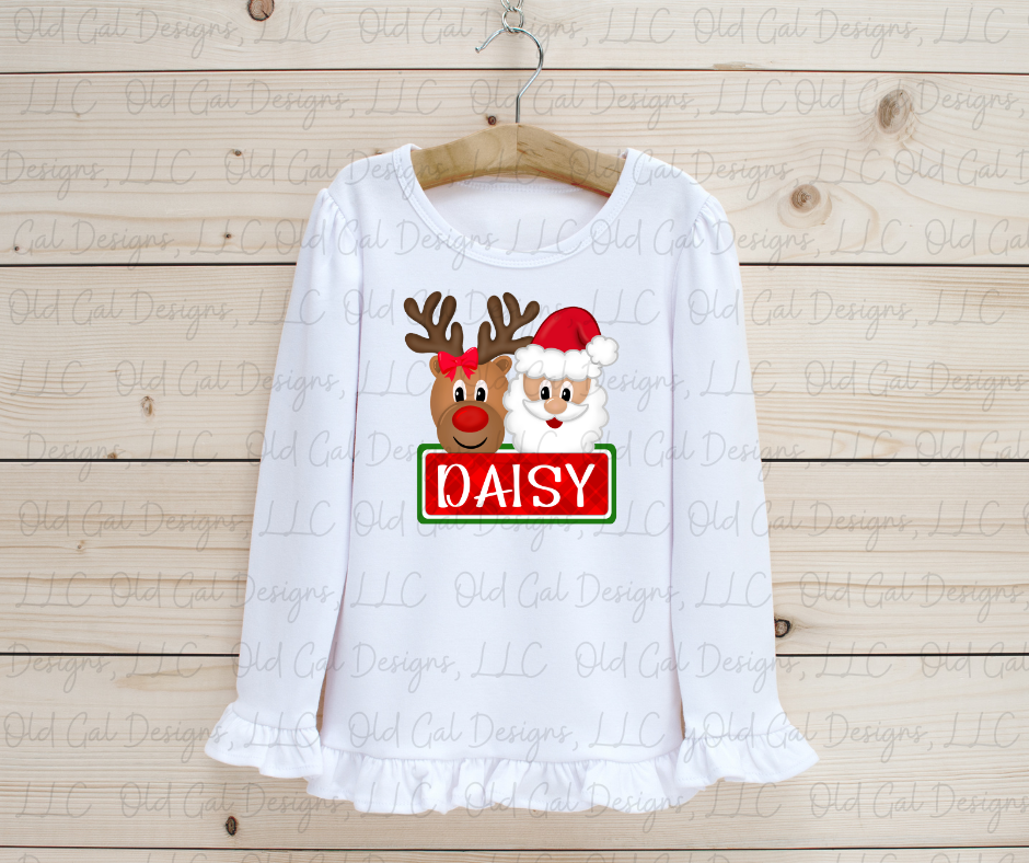 Personalized Reindeer Tee YOUTH SIZES