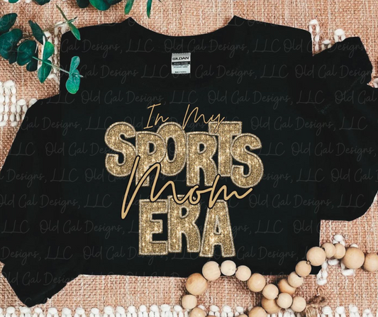 Sports Mom Era (Faux Glitter & Embroidery)