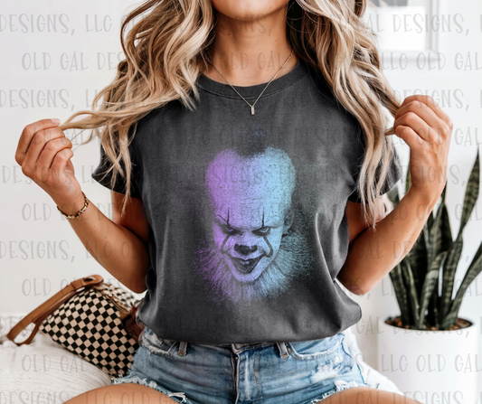 Retro Halloween Character Face - Clown