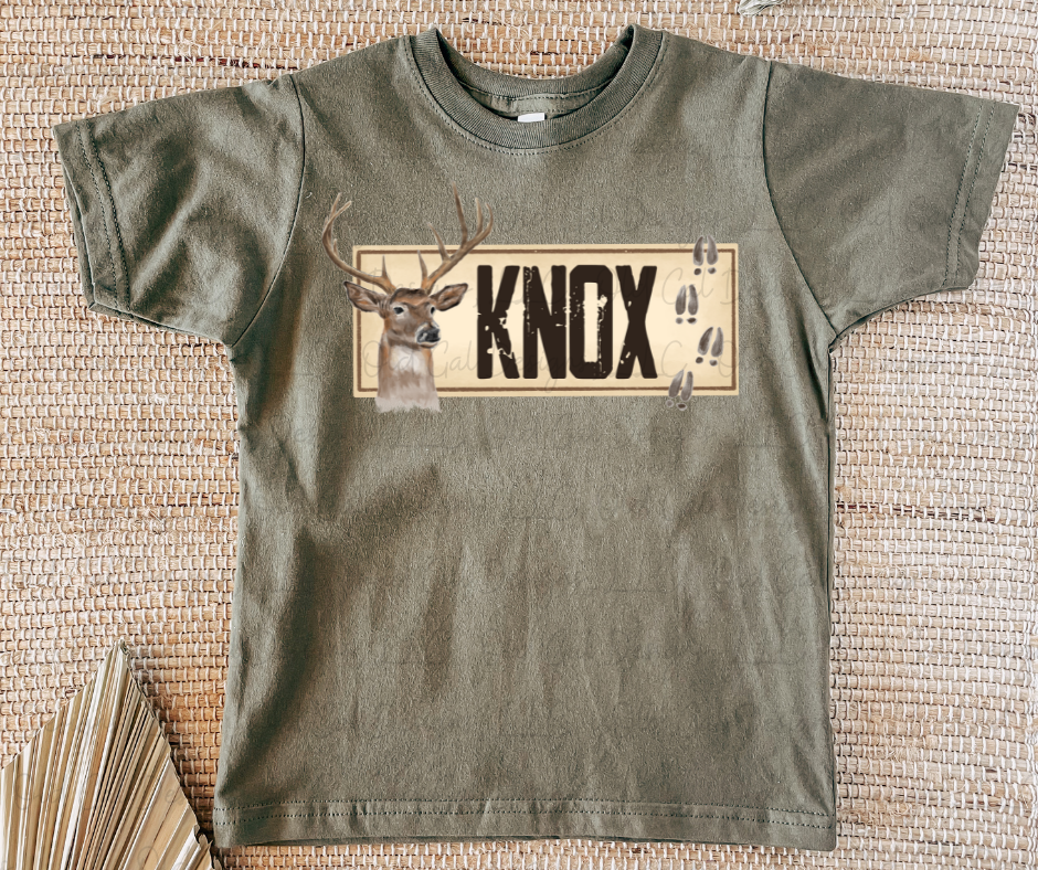 Deer Frame Personalized Tee YOUTH SIZES