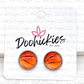 Basketballs in Stainless Steel Settings -Sports Earrings