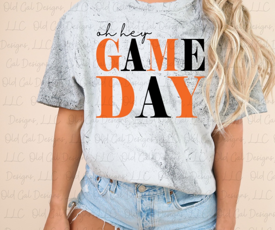 Oh Hey Game Day - Orange & Black