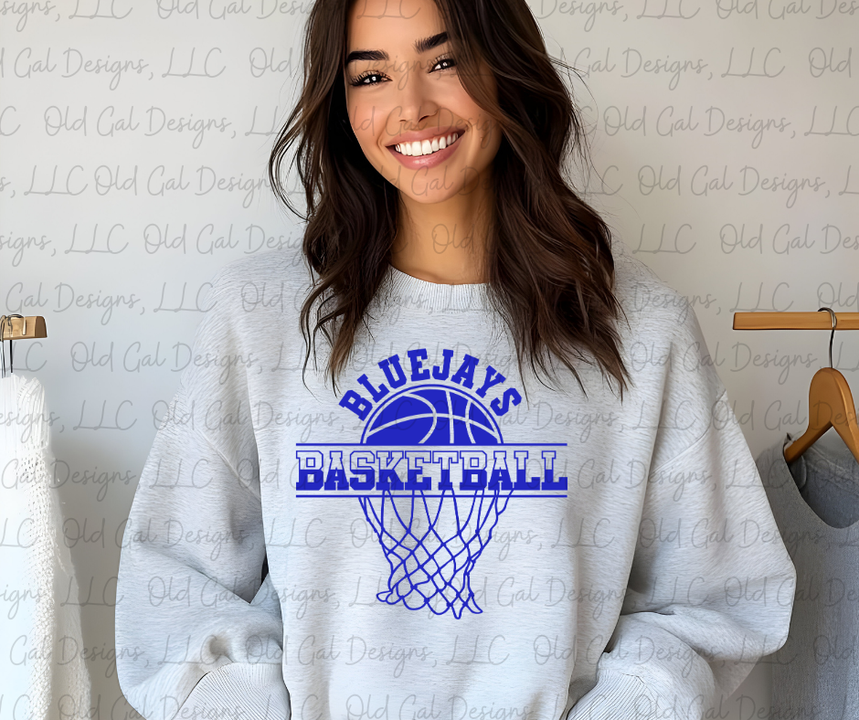 Bluejays Basketball with net (New Design) - YOUTH SIZES