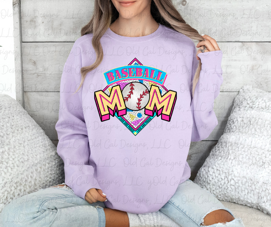 Retro Baseball Mom